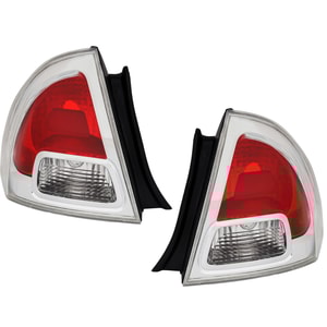 Tail Light Lens and Housing Pair/Set for 2006-2009 Ford Fusion, Right Passenger and Left Driver Side Replacement