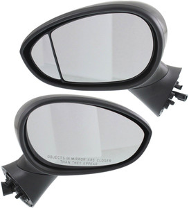 Power Heated Manual Folding Mirror Pair/Set for FIAT 500 Hatchback 2012-2018, Right Passenger and Left Driver, Type 1, Paintable Replacement