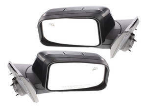 Power Mirror Pair/Set for 2007 Edge, Right Passenger and Left Driver, Manual Folding, Non-Heated, Paintable, with Memory, without Auto Dimming, BSD, and Signal Light, Replacement