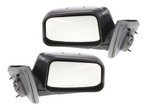 Power Mirror Pair/Set for Ford Edge 2008, Right Passenger and Left Driver, Manual Folding, Non-Heated, Paintable, without Auto Dimming, Blind Spot Detection, Memory, and Signal Light, Replacement