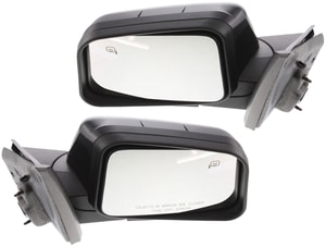 Mirror Pair/Set for EDGE 2008, Right Passenger and Left Driver, Power Adjustable, Manual Folding, Heated, Paintable, with Memory, without Auto Dimming, Blind Spot Detection, Signal Light Replacement