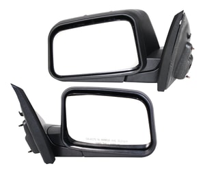 Mirror Pair/Set for 2008 Edge Right Passenger and Left Driver, Power, Manual Folding, Non-Heated, Textured, without Auto Dimming, Blind Spot Detection, Memory, Signal Light Replacement