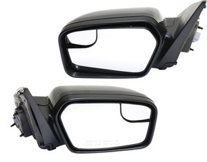 Mirror Pair/Set for Ford Fusion 2011-2012, Right Passenger and Left Driver, Power Operated, Non-Folding, Non-Heated, Blind Spot Glass, Paintable, Excluding Hybrid Model, No Puddle Light Replacement