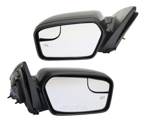 Power Heated Paintable Mirror Pair/Set for Ford Fusion 2011-2012, Right Passenger & Left Driver, Non-Folding, w/ Blind Spot Glass, Without Puddle Light, Excluding Hybrid Model, Replacement