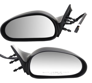 Power Mirror Pair/Set for 1994-1995 Ford Mustang, Right Passenger and Left Driver, Non-Folding, Non-Heated, Paintable Replacement
