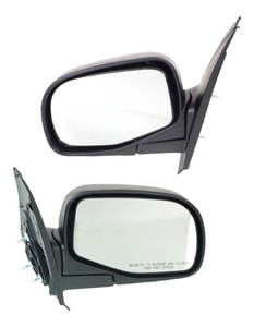 Manual Adjust and Manual Folding Mirror Pair/Set for 1995-2001 Ford Explorer, Right Passenger and Left Driver Sides, Non-Heated, Textured, Replacement