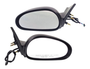Power Mirror Pair/Set for 1999-2004 Ford Mustang, Right Passenger and Left Driver, Non-Folding, Non-Heated, Textured, Excludes 2003-2004 Cobra Model, Replacement