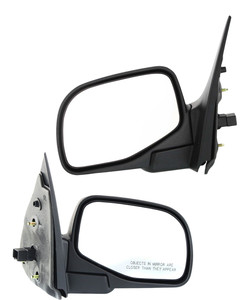 Power Mirror Pair/Set for Ford Explorer 2002-2005, Manual Folding, Non-Heated, Textured, without Puddle Light, Right Passenger and Left Driver Replacement
