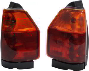 Tail Light Assembly Pair/Set for GMC Jimmy 2002-2005, Right Passenger and Left Driver, with Connector and Bulb, Replacement