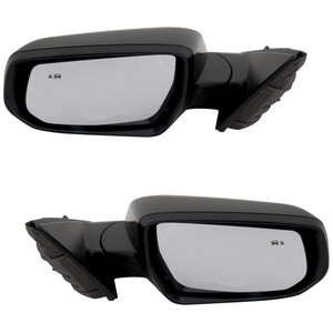 Mirror Pair/Set for Chevrolet Malibu 2016-2022, Right Passenger and Left Driver Side, Power Adjustable, Manual Folding, Non-Heated, Paintable, with Blind Spot Detection, without Auto Dimming, Memory, Signal Light, Lane Change Assist, for LS/RS Models, Replacement