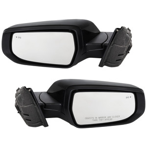 Chevrolet Malibu 2016-2022 Mirror Pair/Set for Right Passenger and Left Driver, Power Adjust, Manual Fold, Heated, Paintable, Suitable for Hybrid/LT Models, Includes In-Housing Signal Light, Blind Spot Detection in Glass, Lane Change Assist, Excludes Memory Function, Comes with Puddle Light, Aut