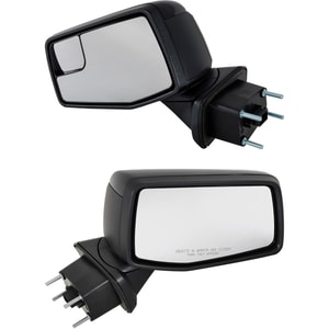 Mirror Pair/Set for 2019-2023 Chevrolet Silverado 1500/2022 Silverado 1500 LTD, Right Passenger and Left Driver Power Mirrors, Manual Folding, Heated, Paintable, Without Auto Dimming and Signal Light, with Temperature Sensor (Right), Replacement