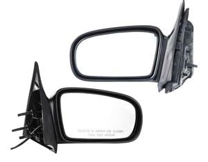 Power Mirror Pair/Set for Chevrolet Malibu 1997-2003/Classic 2004-2005, Right Passenger and Left Driver, Non-Folding, Non-Heated, Paintable Replacement