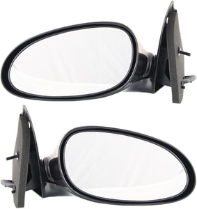Mirror Pair/Set for Buick Century/Regal 1997-2005, Right Passenger and Left Driver, Power, Manual Folding, Non-Heated, Paintable Replacement