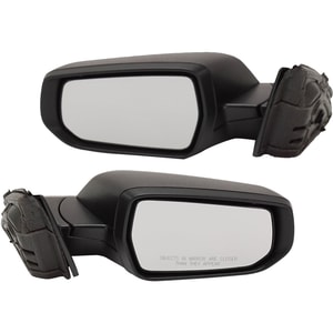 Power Mirror Pair/Set for Chevrolet Malibu 2016-2022 Right Passenger, Left Driver, Manual Folding, Non-Heated, Textured, without Memory and Signal Light, fits L/LS Models, without Lane Change Assist, Replacement