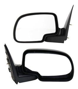 Manual Adjust, Non-Towing Mirror Pair/Set for Chevrolet Silverado/GMC Sierra 1999-2006, Right Passenger and Left Driver, Manual Folding, Non-Heated, Textured, Includes 2007 Classic, Replacement