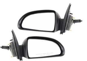 Manual Adjust Mirror Pair/Set for Chevy Cobalt 2005-2010 Sedan, Right Passenger and Left Driver, Non-Folding, Non-Heated, Paintable, without Auto Dimming, Blind Spot Detection, Memory or Signal Light Replacement