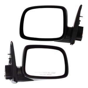 Mirror Pair/Set for Chevrolet Colorado/Canyon 2004-2012, Right Passenger and Left Driver, Power, Manual Folding, Heated, Paintable, without Auto Dimming, Blind Spot Detection, Memory, and Signal Light Replacement