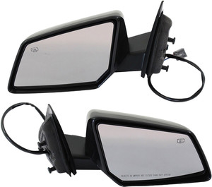 Pair/Set - Power Heated Paintable Manual Folding Mirrors for Saturn Outlook 2008-2010, Right Passenger and Left Driver, with Signal Light, Replacement Set