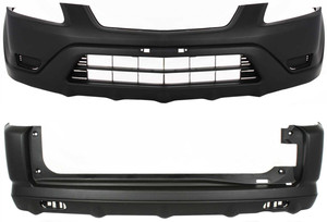 Front and Rear Bumper Cover Set for Honda CR-V 2002-2004, Textured, USA Built, Replacement