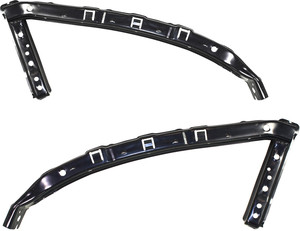 Upper Cover Front Bumper Bracket Pair/Set for 2006-2011 Honda Civic Coupe, Right Passenger and Left Driver Side, Replacement