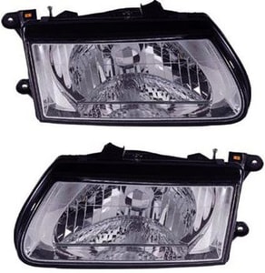 Headlight Assembly Pair/Set for 2000-2002 Passport/Rodeo, Right Passenger and Left Driver Side, Halogen, Replacement