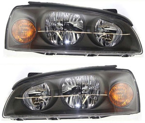 Headlight Assembly Pair/Set for Hyundai Elantra 2004-2006, Right Passenger and Left Driver, Halogen, Replacement
