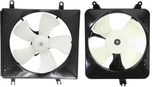 Cooling Fan Assembly Set for 1994-1997 Honda Accord, Set of 2, Includes A/C Fan and Radiator Fan Shroud Assembly for 4 Cylinder Engine, Replacement