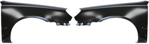 Front Fender Pair/Set for Hyundai Accent 2003-2006, Right Passenger and Left Driver, Primed (Ready to Paint), Suitable for Hatchback/Sedan, Without Rocker Panel Molding Holes, Replacement