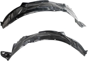 Front Fender Liner Pair/Set for 2001-2003 Honda Civic, Right Passenger and Left Driver Sides Replacement
