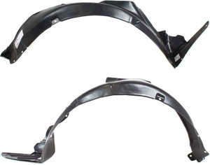 Front Fender Liner Pair/Set for Hyundai Accent 2003-2006, Right Passenger and Left Driver Sides Replacement