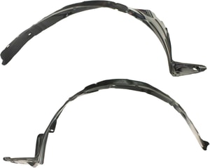 Front Fender Liner Pair/Set for 2005 Honda Civic Coupe/Sedan, Right Passenger and Left Driver, Replacement