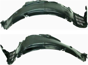Front Fender Liner Pair/Set for 2006-2008 Hyundai Sonata, Right Passenger and Left Driver Sides, Plastic Replacement