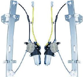 Front Window Regulator Pair/Set for Honda Accord 1998-2002, Right Passenger and Left Driver, with Power Motor, Sedan Model, Replacement