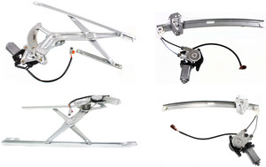 Front and Rear Window Regulator Pair/Set for 1990-1993 Honda Accord, Right Passenger and Left Driver, Power, w/ Motor, Sedan/Wagon, Replacement
