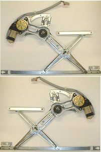 Front Window Regulator Pair/Set for 1990-1993 Honda Accord, Right Passenger and Left Driver Side, Power, with Motor, Replacement