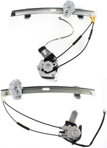 Front Window Regulator Pair/Set for 1994-1997 Honda Accord, Right Passenger and Left Driver, Power, with Motor, Replacement