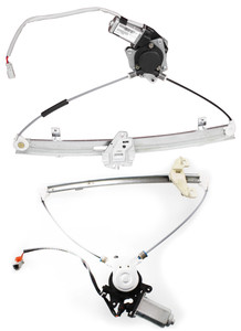 Front and Rear Window Regulator Set for 2001-2005 Honda Civic, Right Passenger Side, Power Operated, with Motor, Replacement