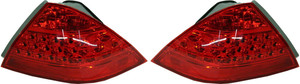 Tail Light Pair/Set for 2006-2007 Honda Accord, Outer Lens and Housing, Sedan, Right Passenger and Left Driver Side, Replacement