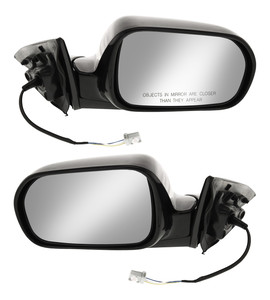 Mirror Pair/Set for Honda Accord 1998-2002, Right Passenger and Left Driver, Power, Manual Folding, Heated, without Auto-Dimming, Blind Spot Feature, Signal Light, Memory, Non-Towing, Paintable, Coupe, Replacement