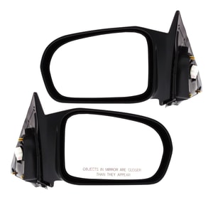 Power Mirror Pair/Set for 2001-2005 Honda Civic HX/LX Coupe Models, USA Built Vehicle, Right Passenger and Left Driver, Non-Folding, Heated, Paintable, w/o Auto Dimming, Blind Spot Detection, Memory, Signal Light Replacement
