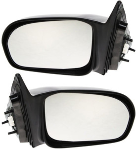 Power Mirror Pair/Set for 2001-2005 Honda Civic Sedan, includes Right Passenger and Left Driver Side, Non-Folding, Heated, Paintable, without Auto Dimming, Blind Spot Detection, Memory, and Signal Light Replacement