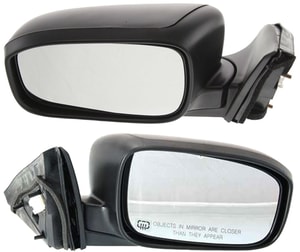 Replacement Mirror Pair/Set for Honda Accord 2003-2007 (Except Hybrid) Japan Built, Right Passenger and Left Driver, Power, Manual Folding, Heated, Paintable, w/o Auto Dimming, Blind Spot Detection, Memory, and Signal Light