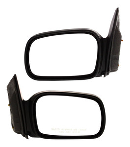 Manual Adjust Mirror Pair/Set for 2006-2011 Honda Civic DX/DX-G/GX Coupe Models, Textured Black, Non-Folding, Non-Heated, Right Passenger and Left Driver, w/o Auto-Dimming, Blind Spot Feature, Signal Light, No Memory, Replacement