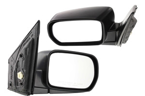 Mirror Replacement Pair/Set for 2003-2008 Honda Pilot LX Model, Right Passenger and Left Driver, Power, Manual Folding, Non-Heated, Paintable