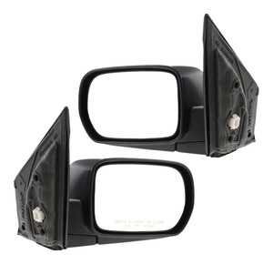 Pair/Set - Power Heated Manual Folding Mirrors for Honda Pilot EX Model 2003-2005, Right Passenger and Left Driver, Paintable Replacement