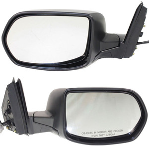 Power Heated Mirror Pair/Set for Honda CR-V 2007-2011, Right Passenger and Left Driver, Manual Folding, Textured, w/o Auto Dimming, Blind Spot Detection, Memory, and Signal Light Replacement