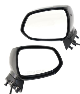 Mirror Pair/Set for FIT 07-2008 Right Passenger and Left Driver, Power, Manual Folding, Non-Heated, Paintable Replacement