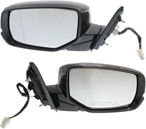 Mirror Pair/Set for Honda Accord 2013-2017, Right Passenger & Left Driver, Power, Manual Folding, Heated, Paintable, with In-housing Signal Light, without Auto Dimming, Blind Spot Detection, & Memory Replacement