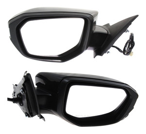 Power, Manual Folding, Heated, Paintable Mirror Pair/Set for 2016-2021 Honda Civic, Right Passenger & Left Driver, w/ Camera, w/o Signal Light, Replacement 